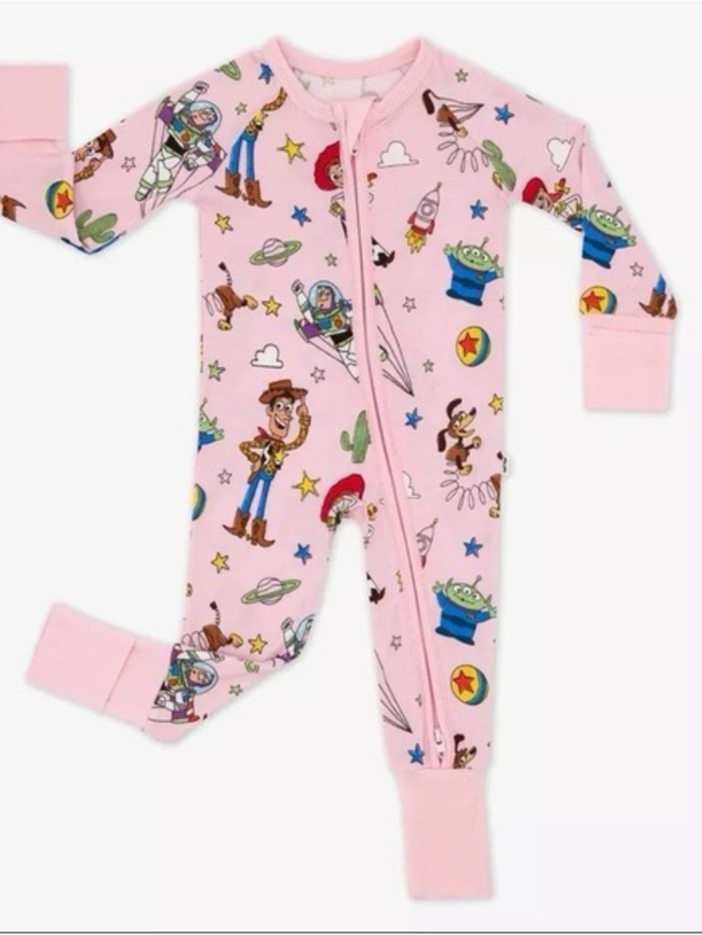 Little Sleepies 12-18 Disney Pink Toy Story Character-Print One-Piece Pajamas